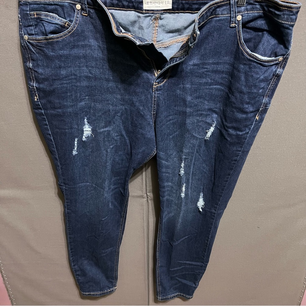 Eloquii Indigo Relaxed Fit Jeans Lot 5